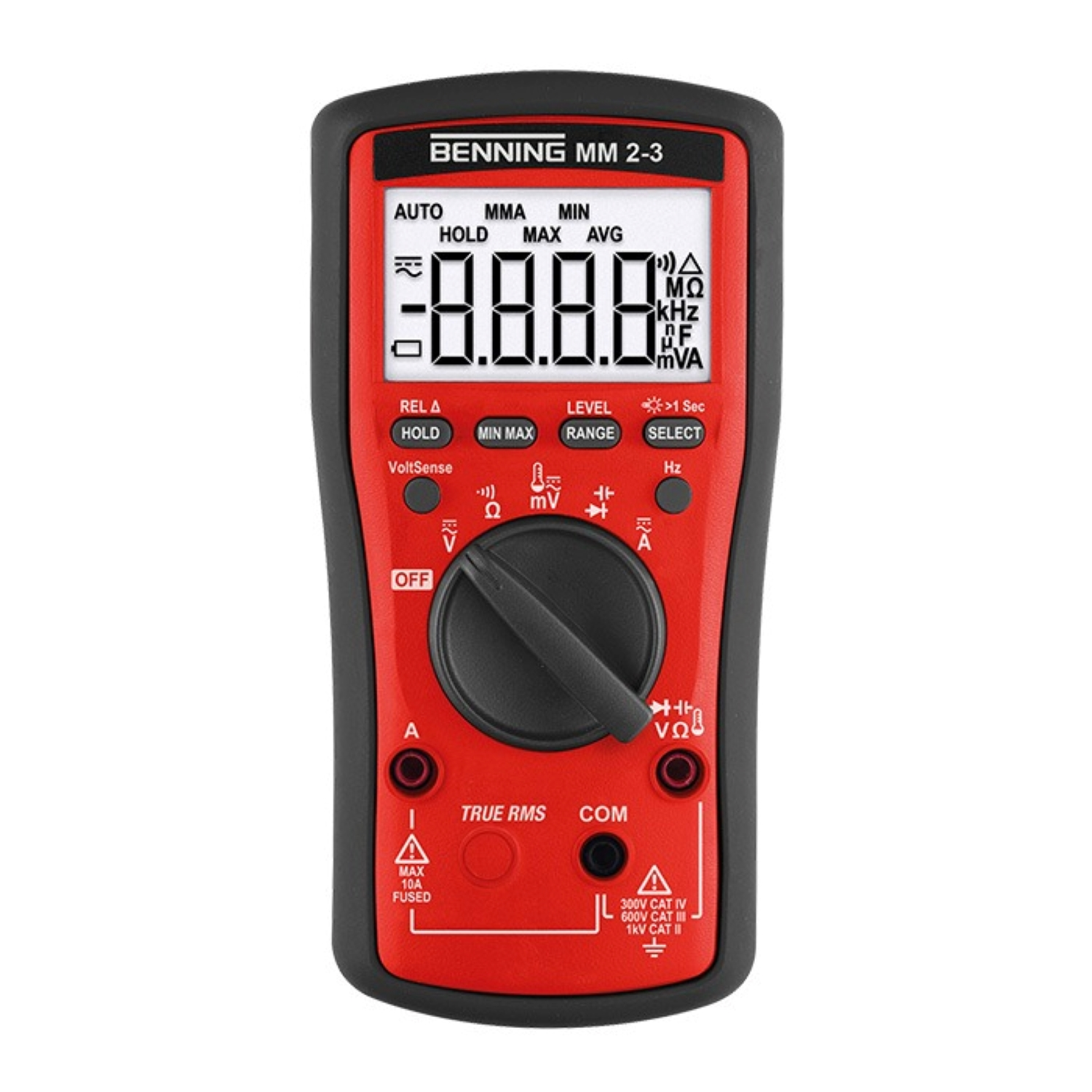 Benning MM 2-3 Digitale Multimeter TRUE RMS - AC/DC 1000V & 10A - CAT III 1000V / CAT IV 600V