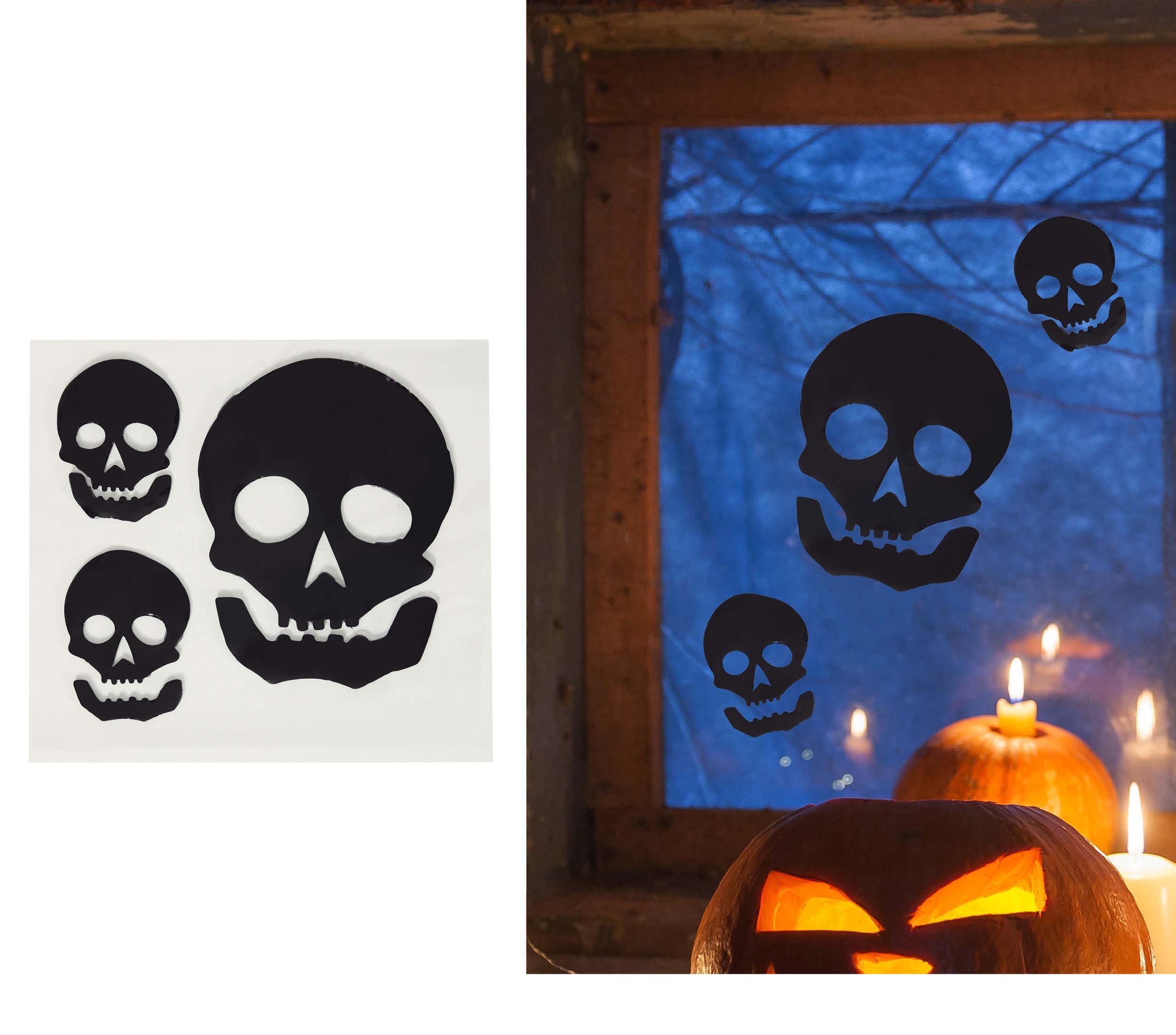 Halloween Raamdecoratie Schedel 25cm