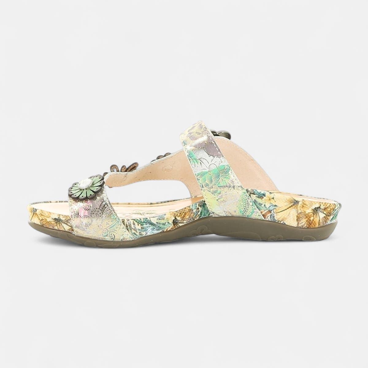 Mules Femme en cuir beige