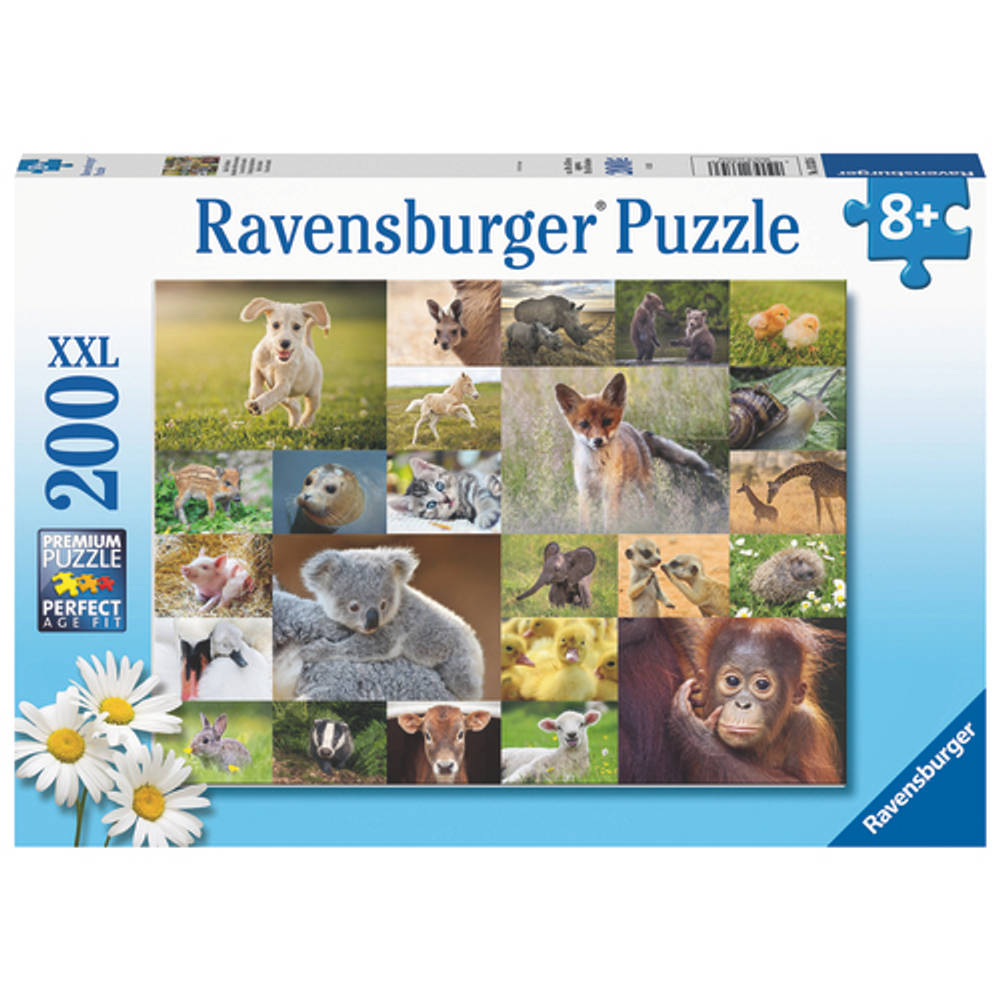 Ravensburger XXL puzzel schattige babydieren - 200 stukjes