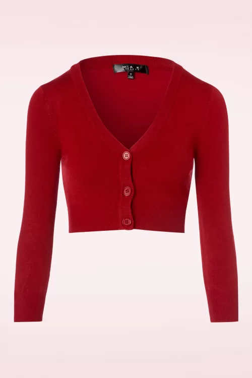 Mak Sweater Shela cropped vest in lippenstiftrood