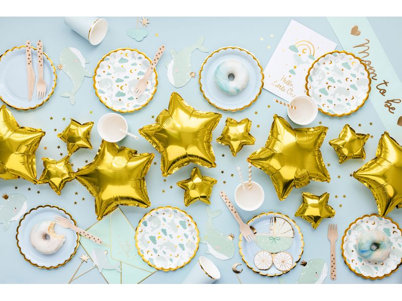 Partydeco Papierservietten Wal 16 x 10 cm, 20 Stück Servietten für Kindergeburtstag