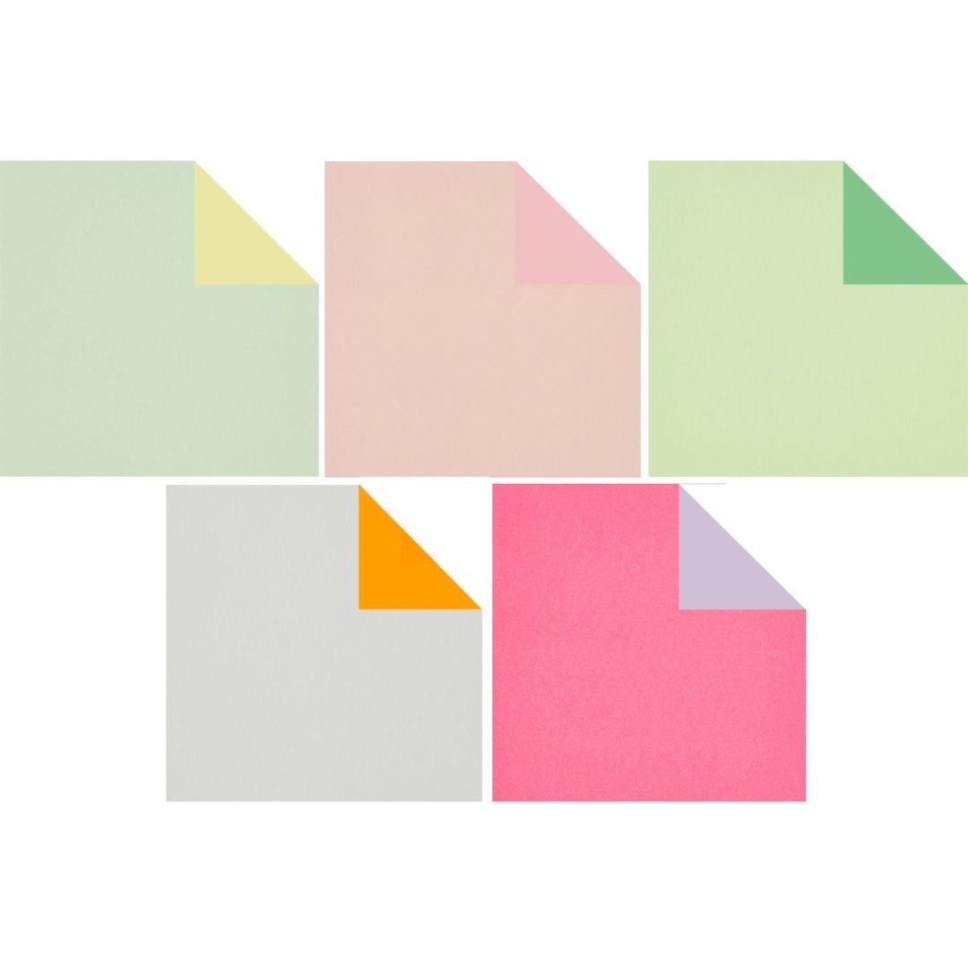Vouwpapier origami duo color - pastel - 100st