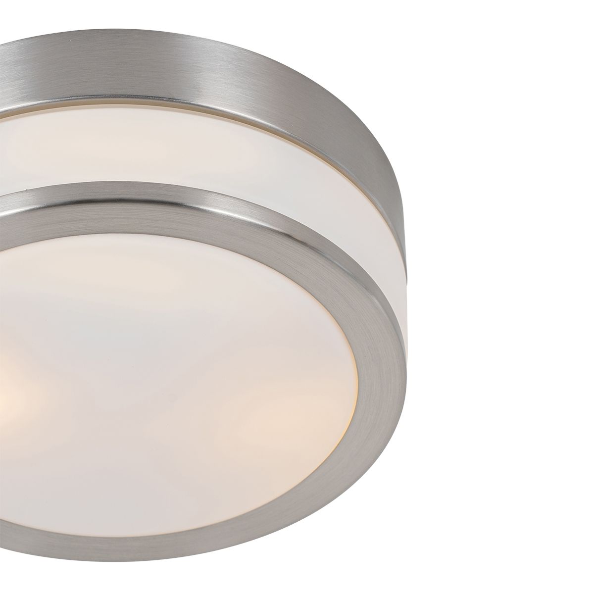 Moderne plafondlamp staal 23 cm IP44  - Flavi