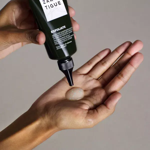 Gel pré-shampoo esfoliante Lazartigue, esfoliante e purificante para o couro cabeludo, 75ml