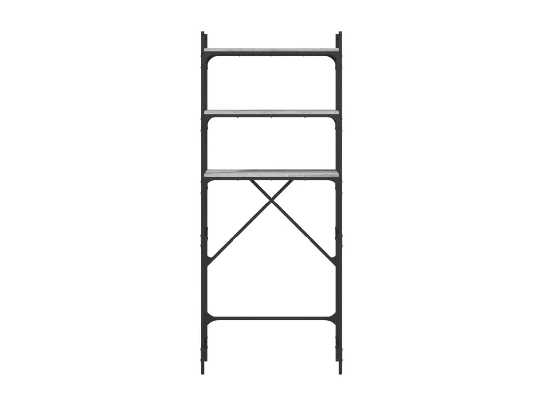 Étagère de lave-linge sonoma gris 67x25x163 cm bois ingénierie