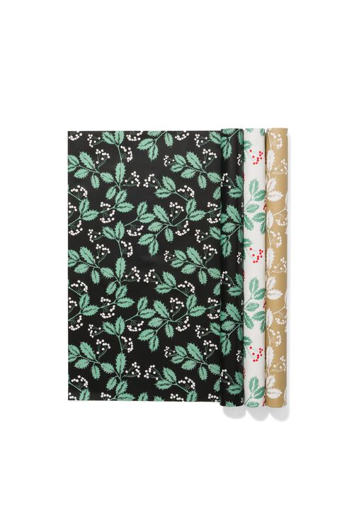 3 rouleaux de papier cadeau 200x50 noël