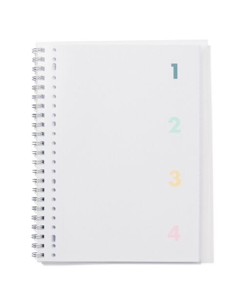 cahier à spirale 4-en-1 A4 ligné