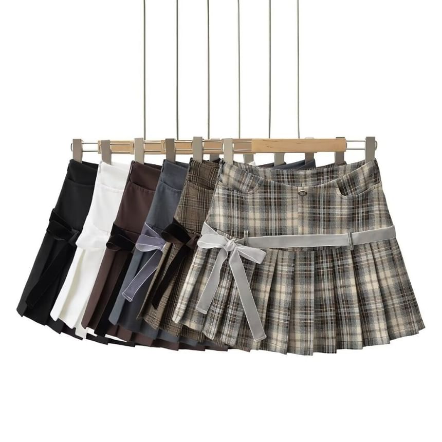 Yukis - Mini A-lijn rok met geplooide taille en middelhoge taille