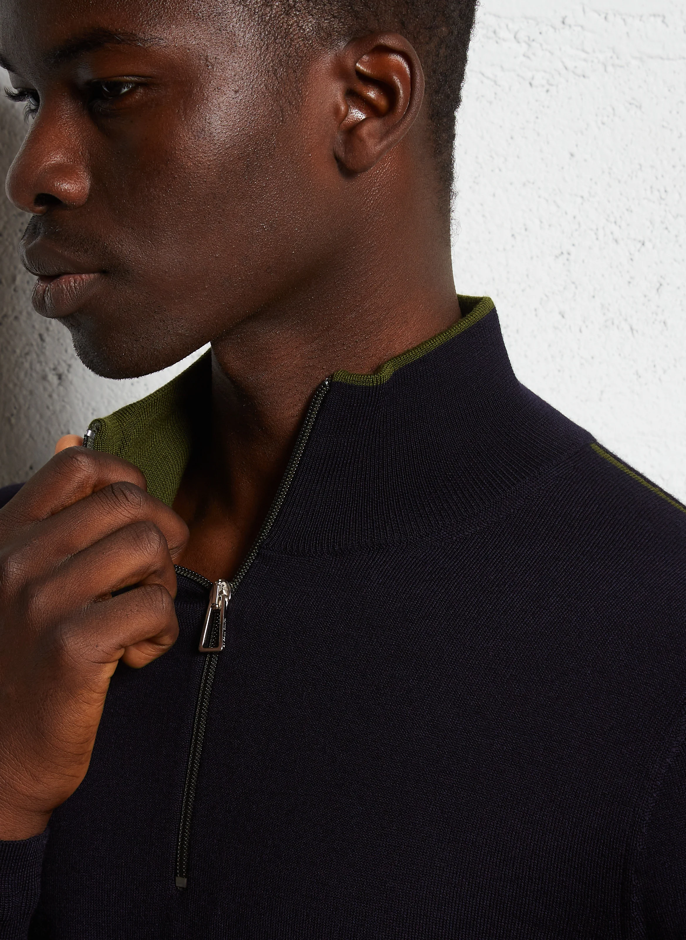 Pull regular en laine mérinos | Bleu