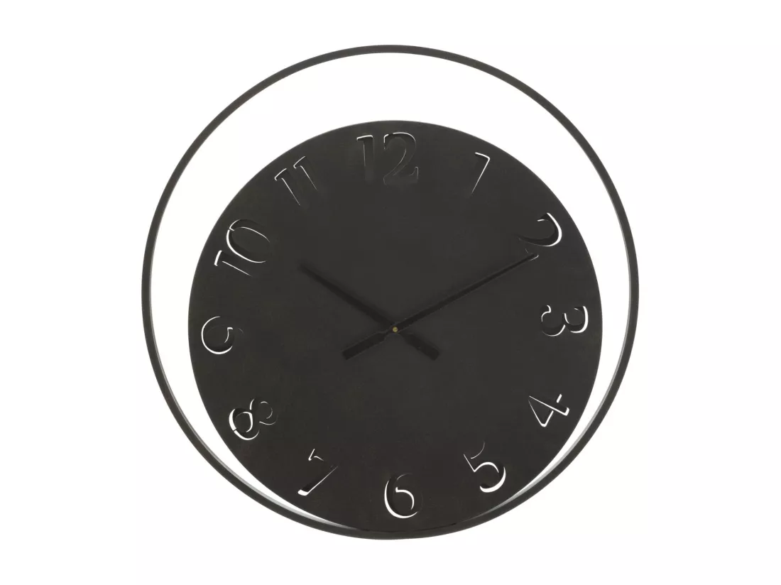 Horloge murale en métal noir Ø cm 60X4,5