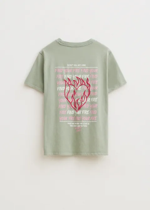 T-shirt met print dreamland groen (GRN.M)