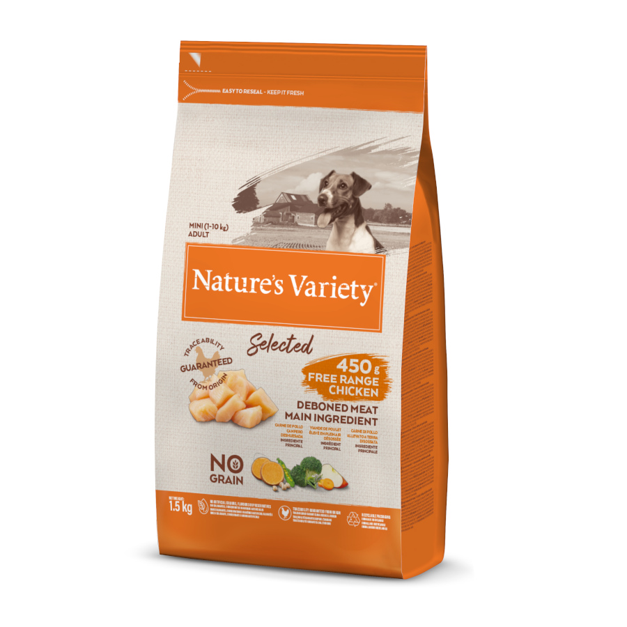 Ração Nature's Variety Selected para Cães Adultos com Mini Frango