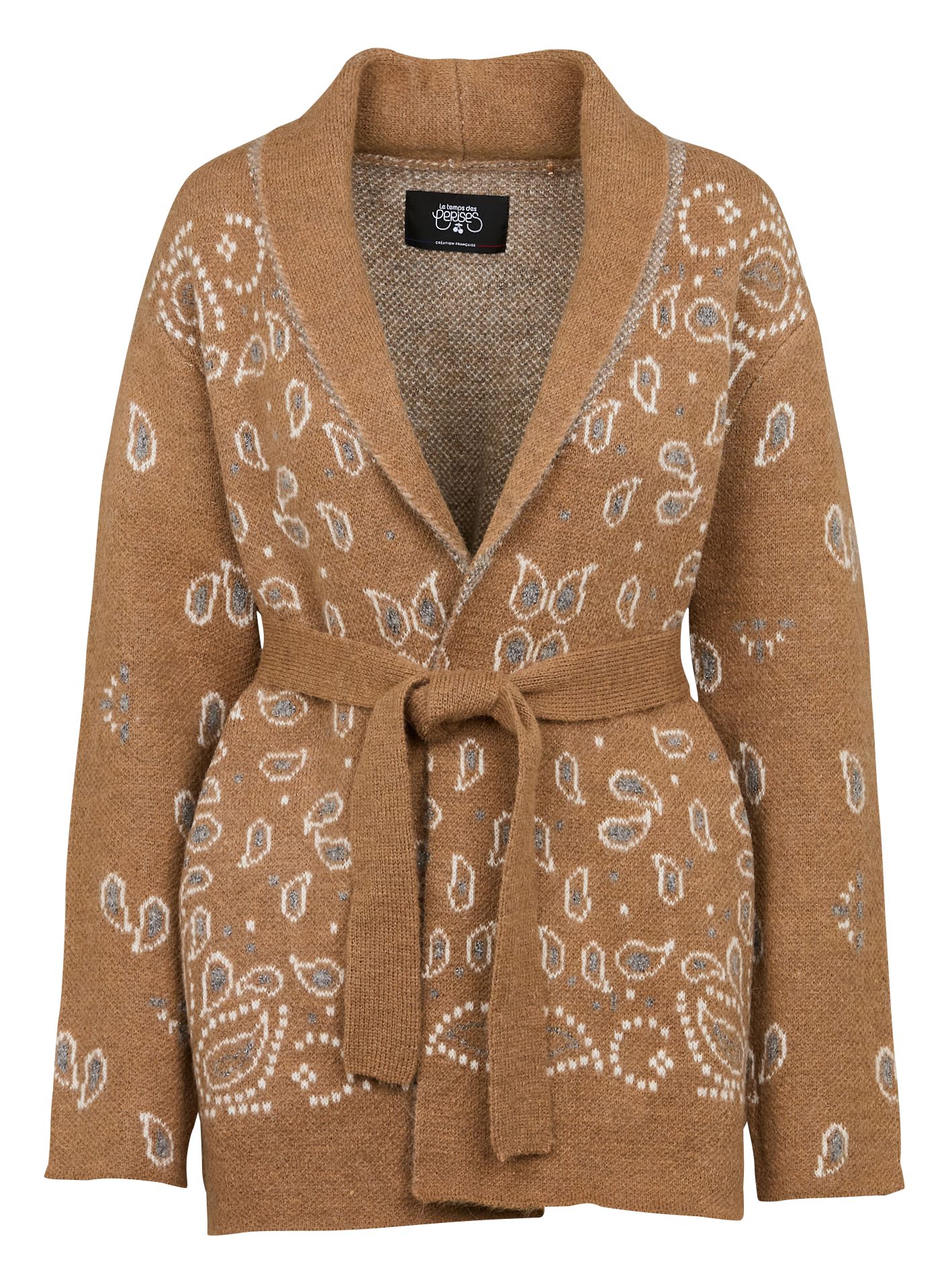 BAO - Gilet en jacquard bandana | Marron
