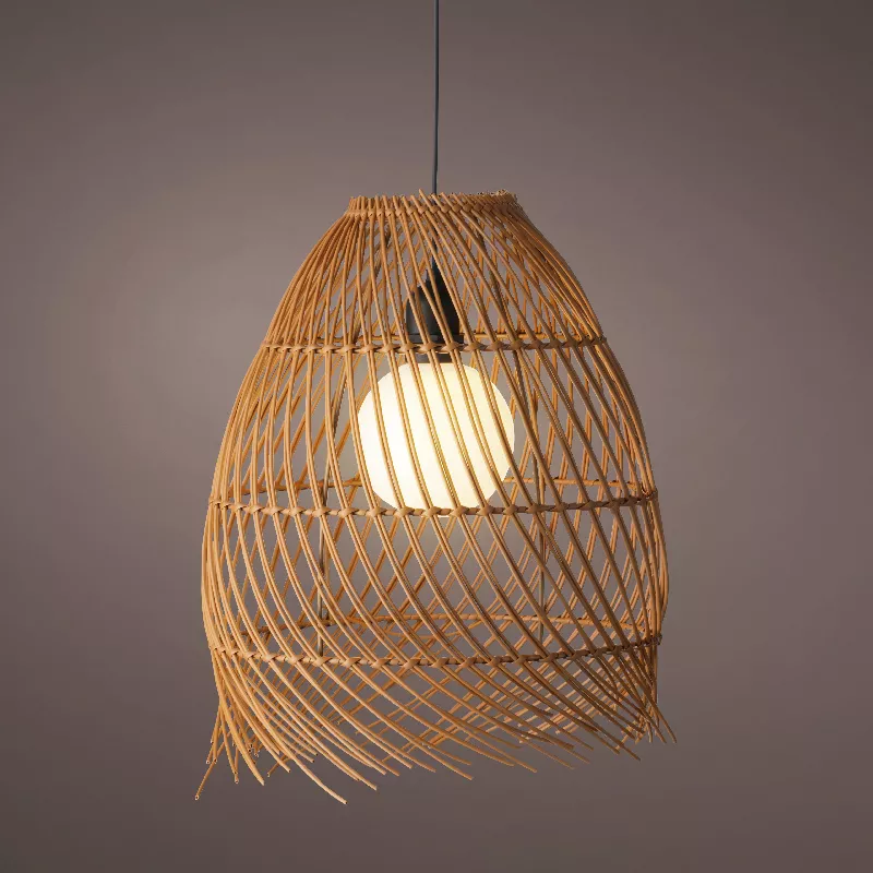 Suspension de jardin solaire LED (D28 cm) Tropical Marron