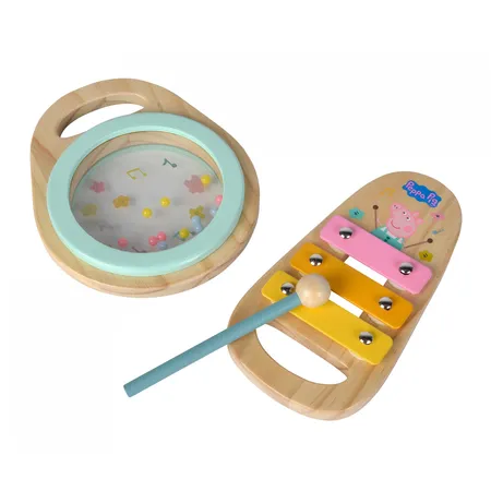 Eichhorn Peppa Pig Holz-Musikset, 2-tlg.