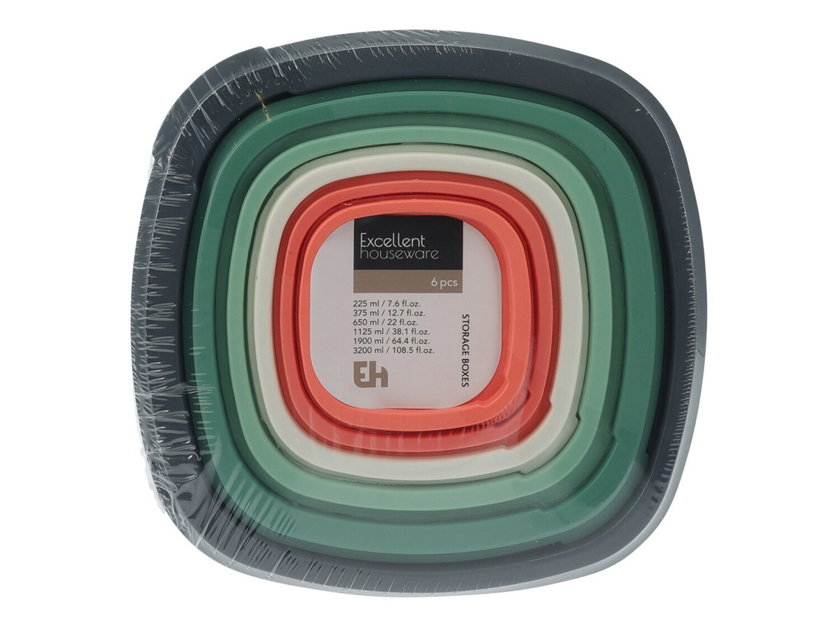 Excellent Houseware voorraaddozen - set van 6