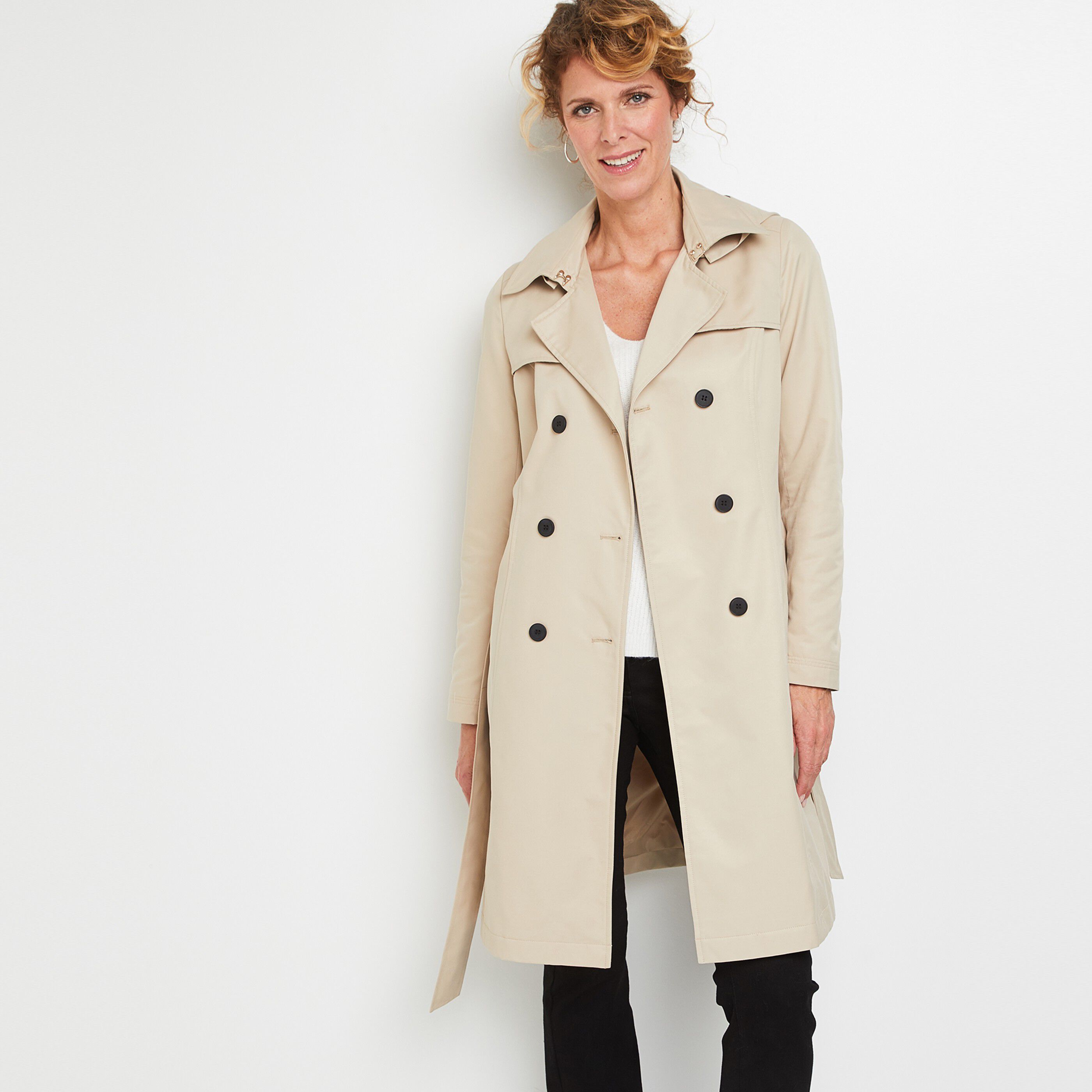 Trench long femme - BEIGE