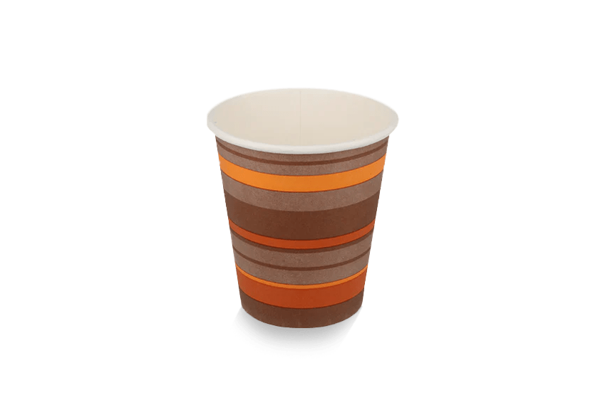 Kartonnen koffiebeker 120cc 4oz Ø63mm gestreept
