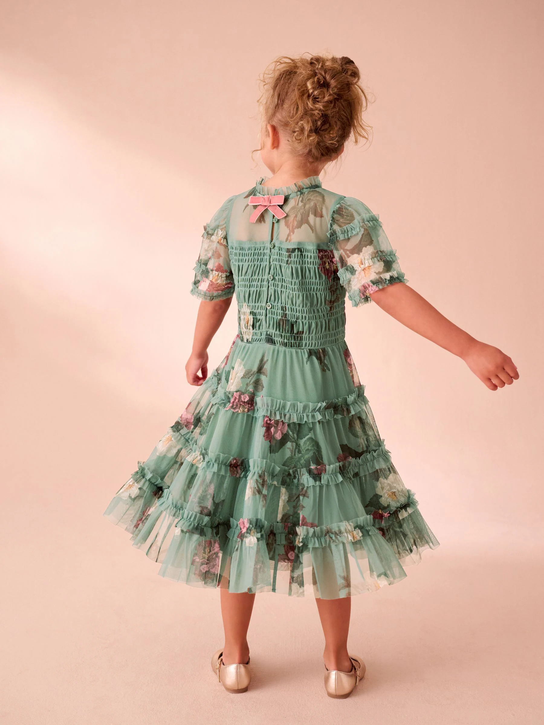 Laura Ashley Smocked Frill Tiered Dress
