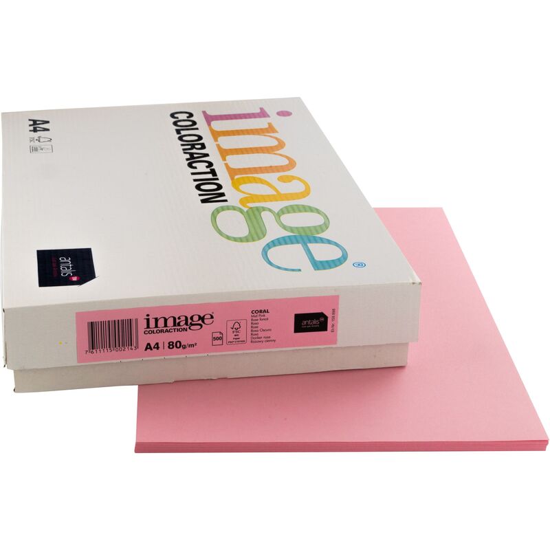 Image Coloraction Papier farbig, A4, 80 g/m², coral rosa