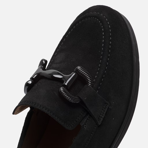 Gabor Instappers zwart Suede