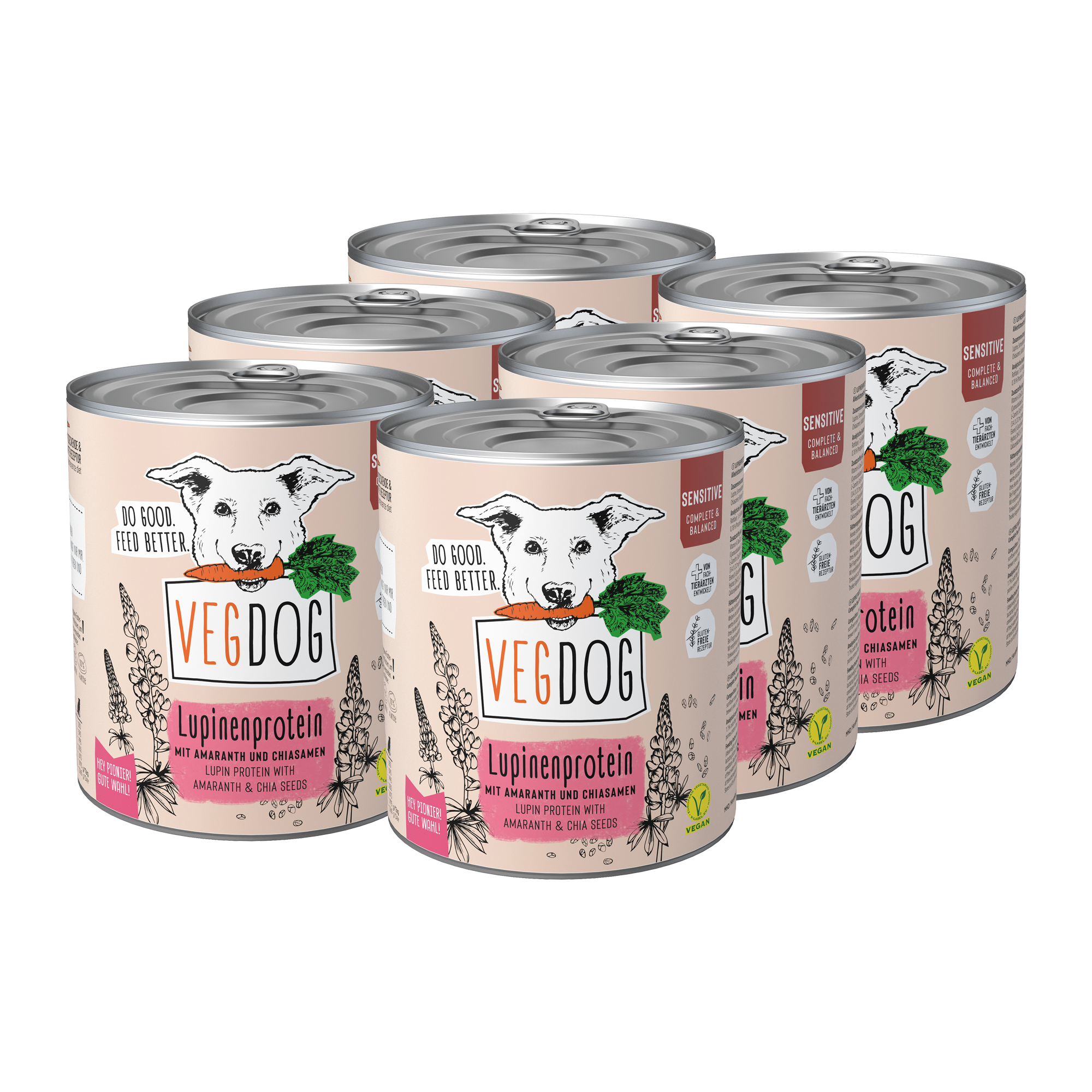 Vegdog Sensibelchen No1 Hondenvoer - Blik