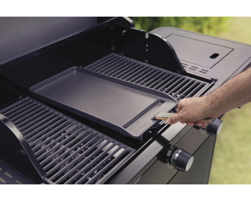 Tenneker® Plancha Plate, gietijzeren bakplaat, 48 x 24 cm, voor Grill Grate System Platform voor Halo