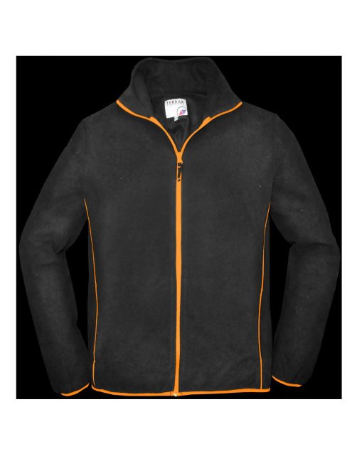 Terra Trend Job Fleecejack Zwart&Oranje - Werkkleding