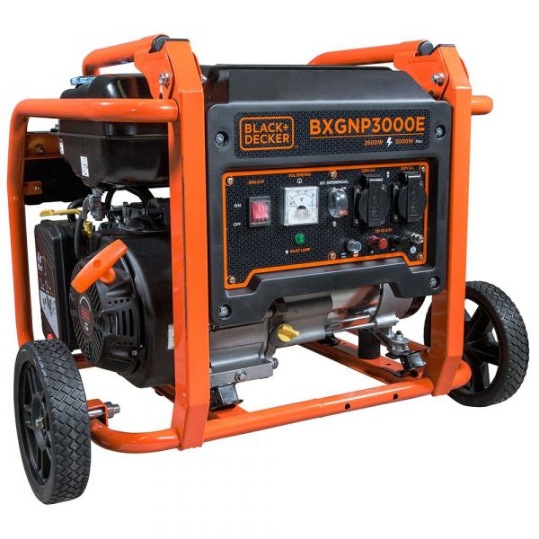 Black & Decker 3000w Petrol Gerador Elétrico Laranja Tamanho Único / EU Plug