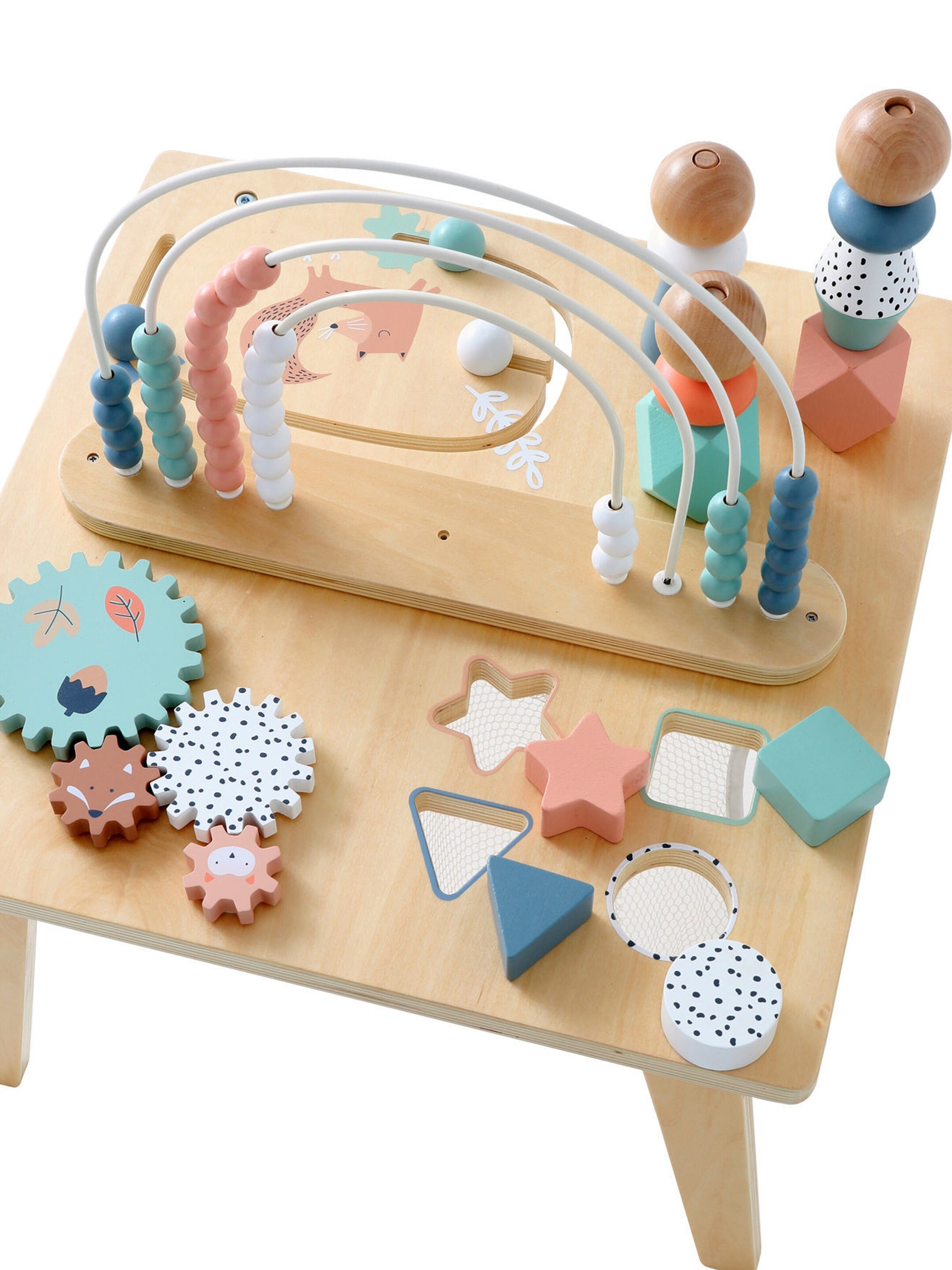 Vertbaudet Kinder Spieltisch REGENBOGEN, Holz FSC® mehrfarbig
