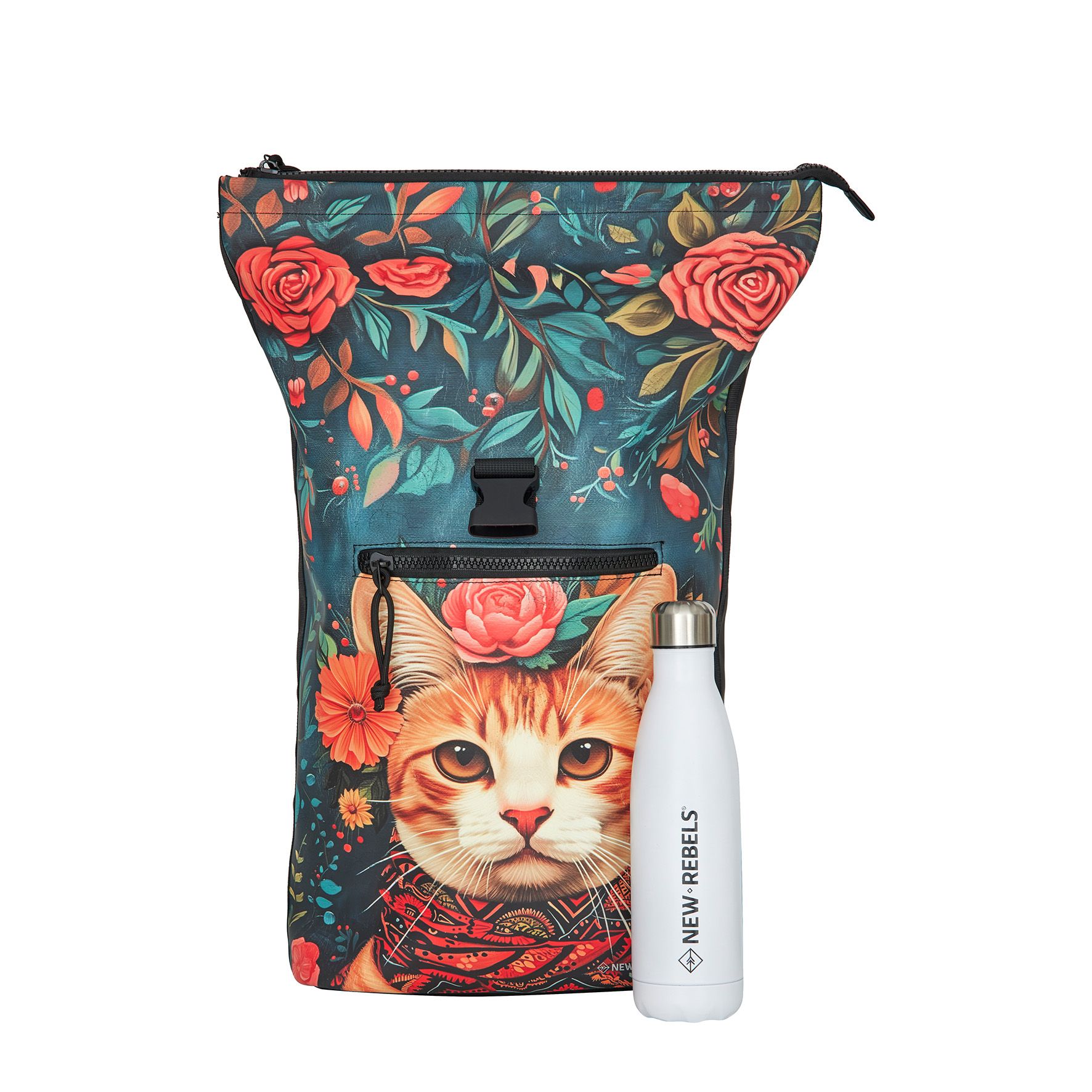 New Rebels Mart Art New York Rolltop Backpack Catface