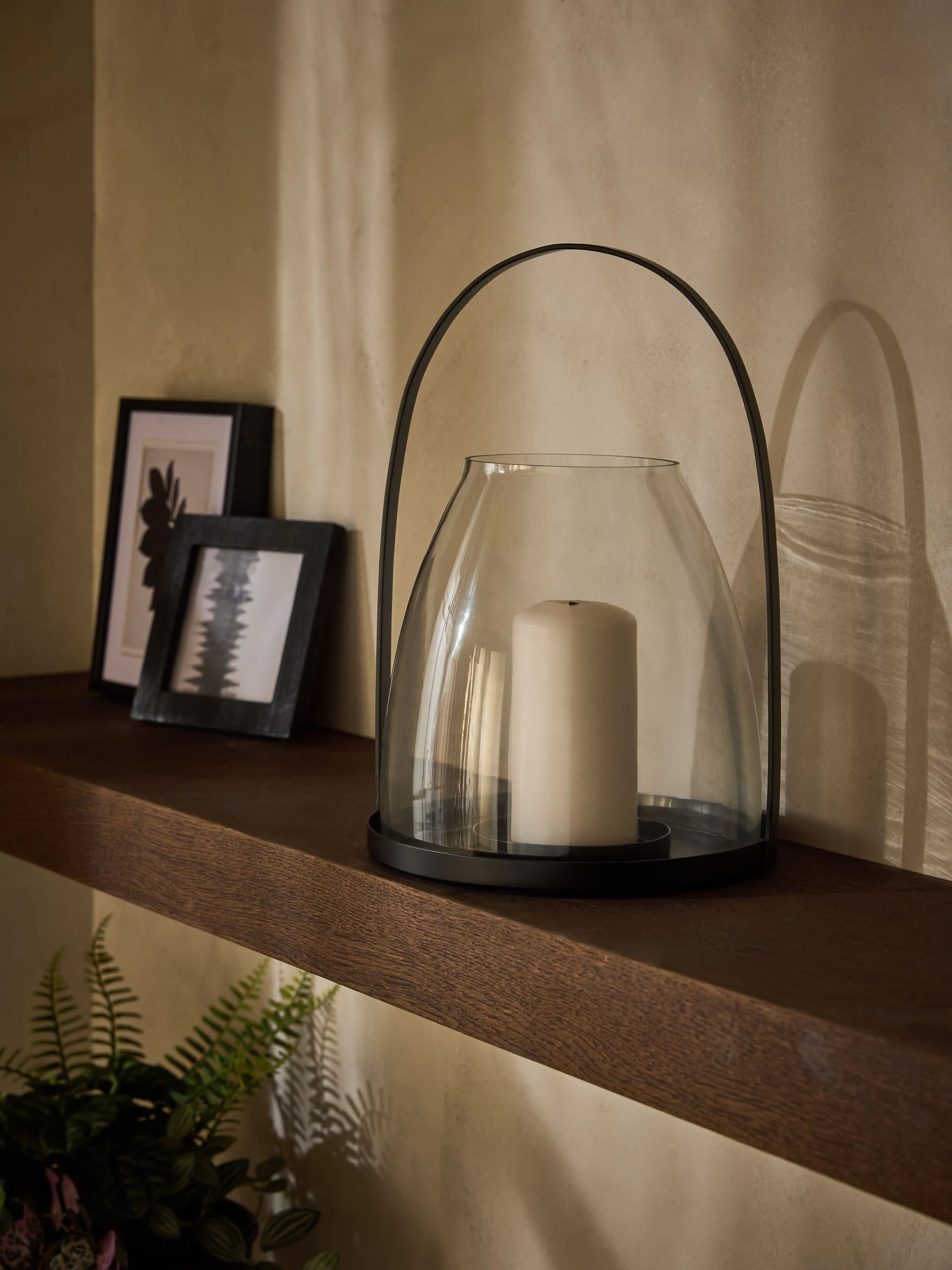 Metal Curved Handle Lantern