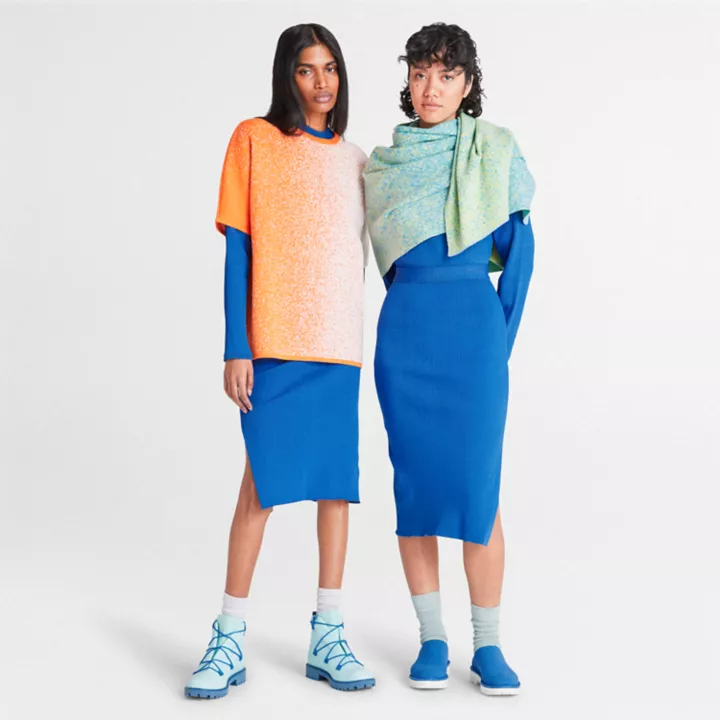 Jupe en tricot Future73 Timberland x Suzanne Oude Hengel pour femme en bleu