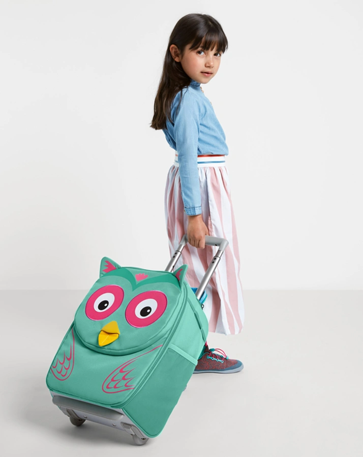 Kinder-Trolley ELUISE EULE (30x40x16,5) in türkis