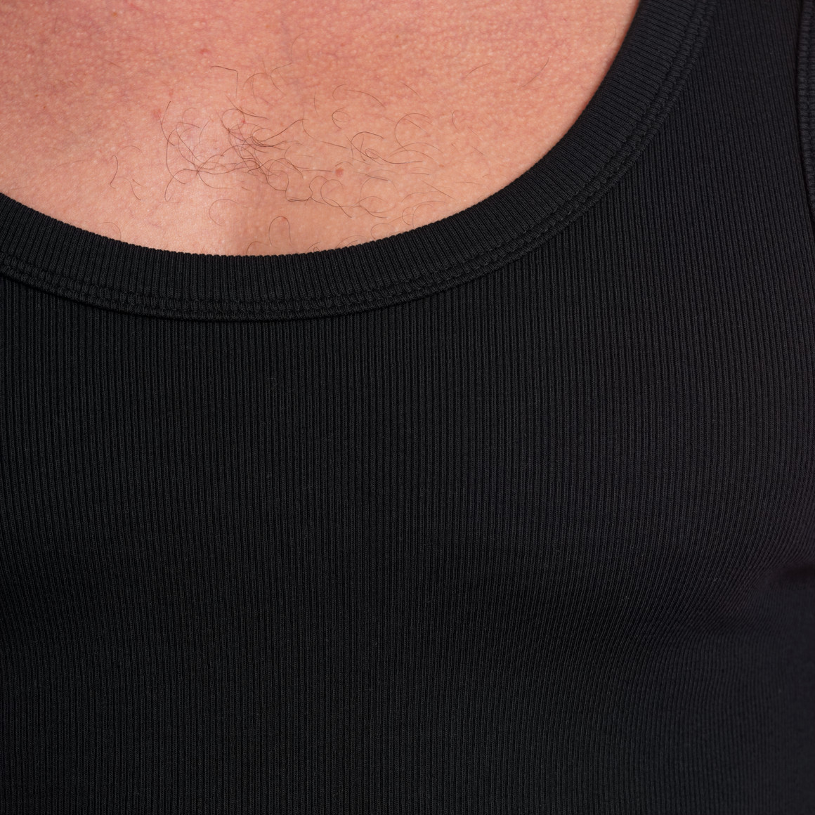 Jonas Nielsen Herren Tanktop in leichter Ripp-Struktur schwarz