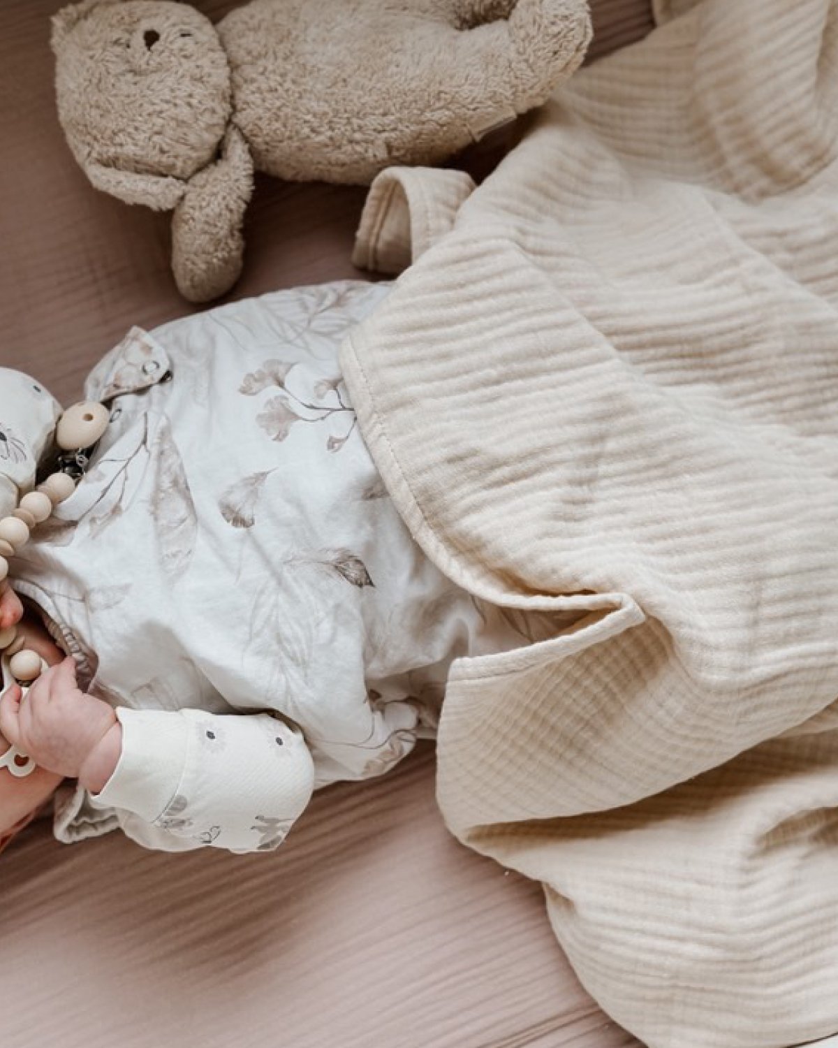 Lunni – Swaddle/Svøpeteppe – 100% Økologisk Musselin – 100x100cm