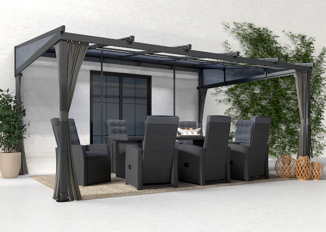 KONIFERA Anbaupavillon »Bilbao, Terrassenüberdachung« in Breite 360, 423 und 480 cm, ohne Seitenteile