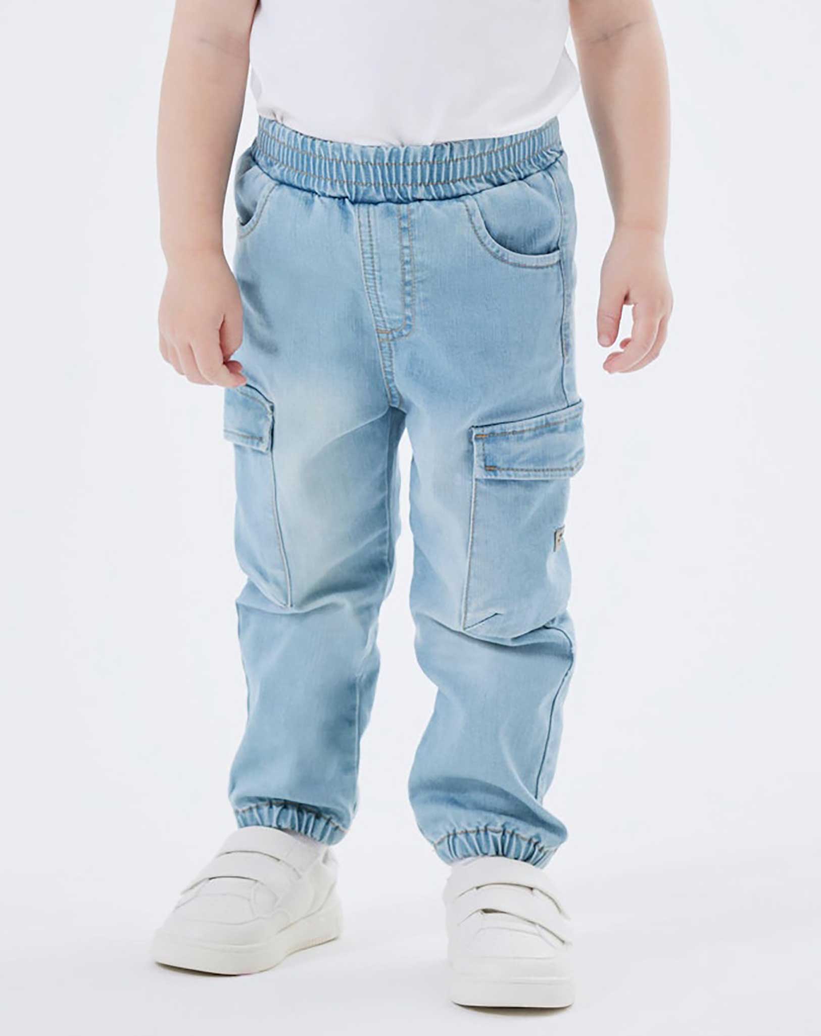 Cargo-Jeans NMMBEN BAGGY R 9770-YT in medium blue denim