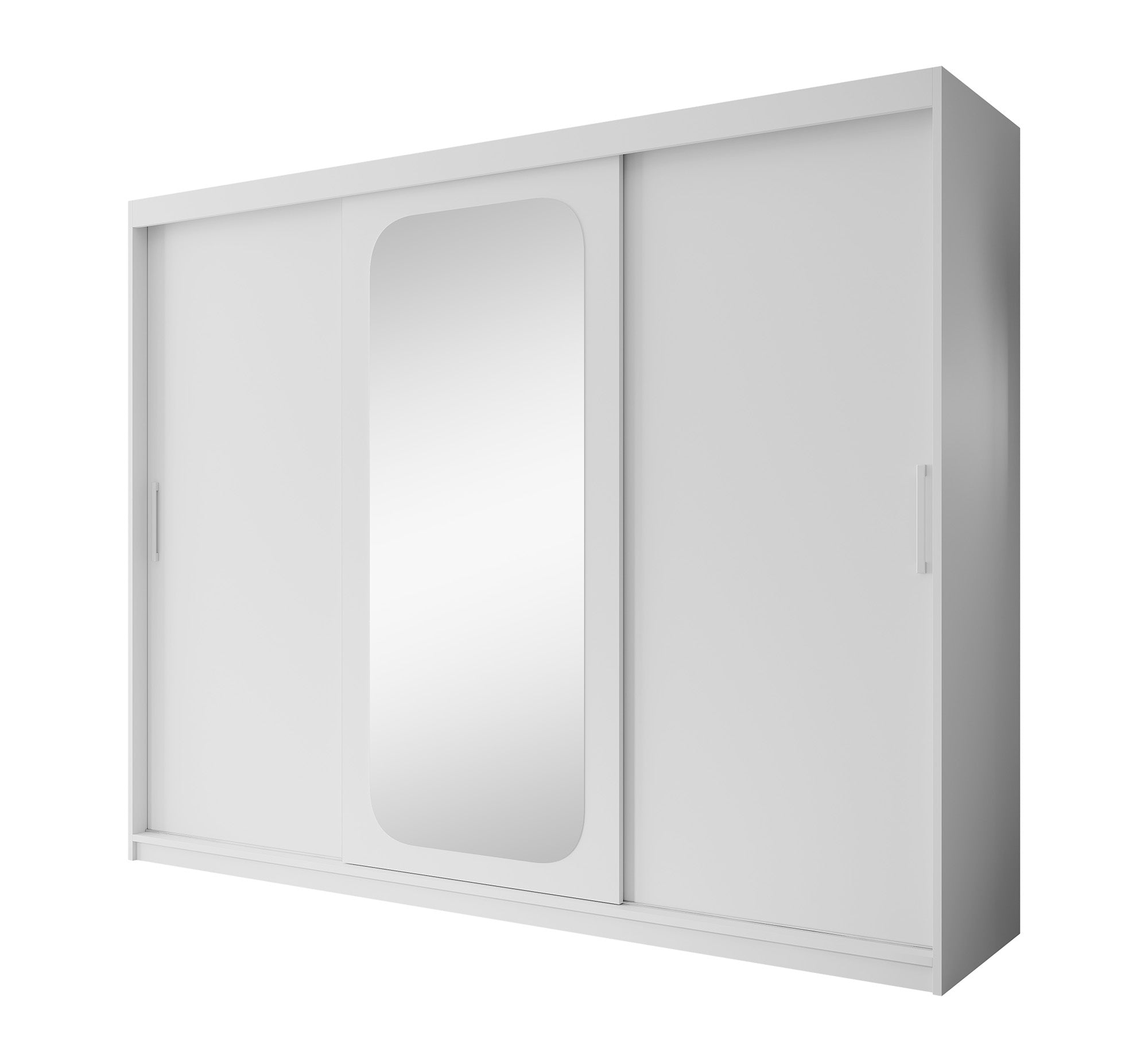 Pete - Kledingkast met schuifdeuren - Wit - 250x62x200 cm