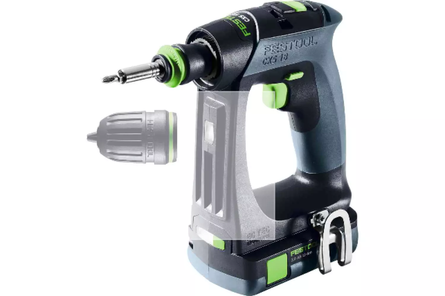 Festool CXS 18 C 3,0-Plus 18V Li-Ion accu schroefboormachine set (2x 3,0Ah) in systainer - 40Nm