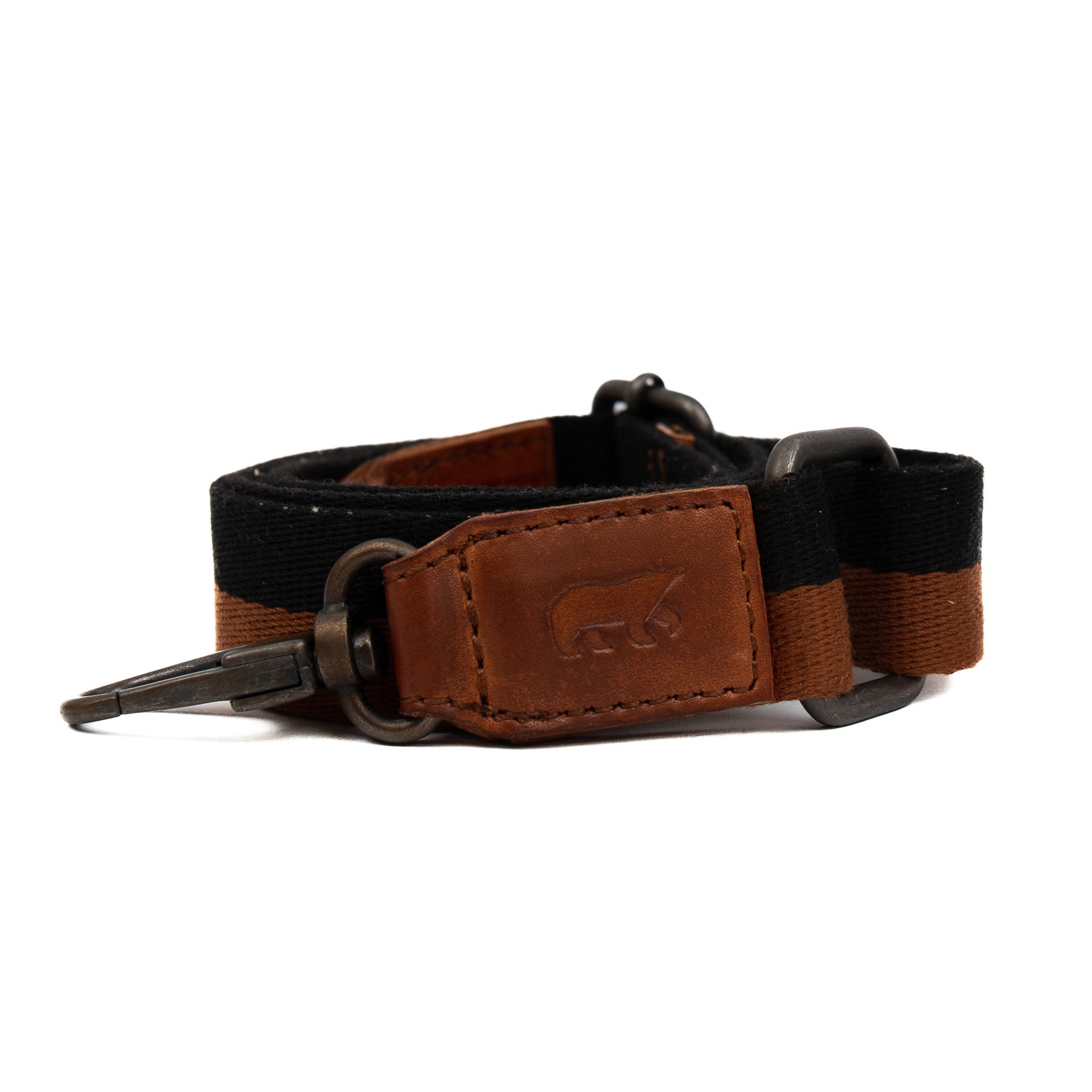 Bag strap 'Micky' cognac/zwart Cognac/zwart