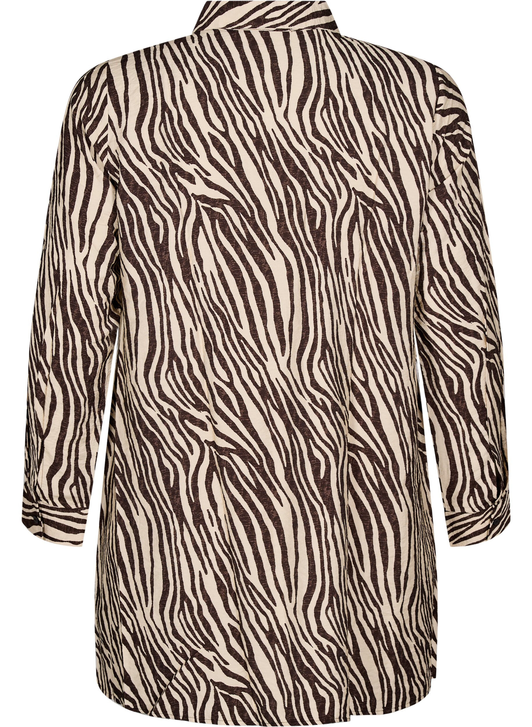 Lang skjorte med zebraprint