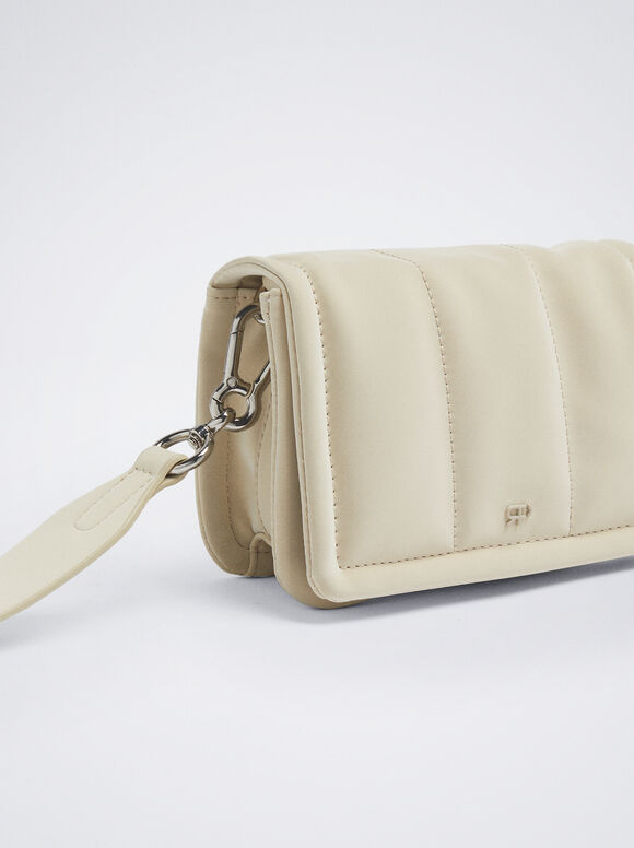 Bolsa de ombro acolchoada - Off-White