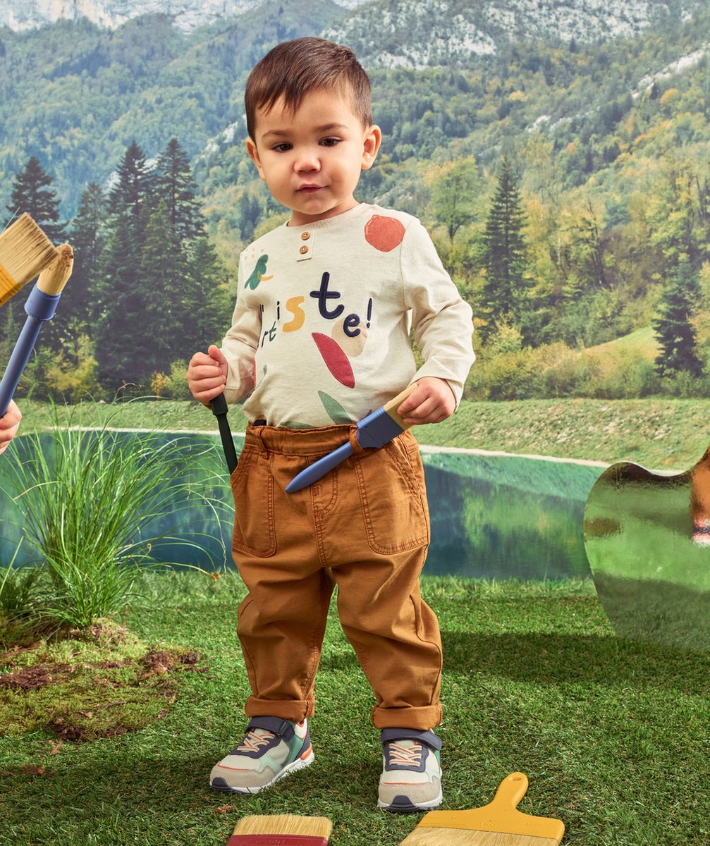 PANTALON RELAXED BÉBÉ GARÇON OCRE