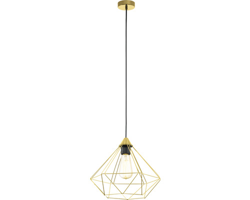 Hanglamp, 1-lichts, HxØ 110x32,5 cm, messing/geborsteld