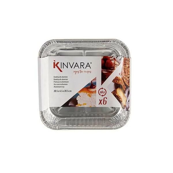 Sett med matbrett Kinvara 23241 Engangsbruk Kvadrat 12 enheter