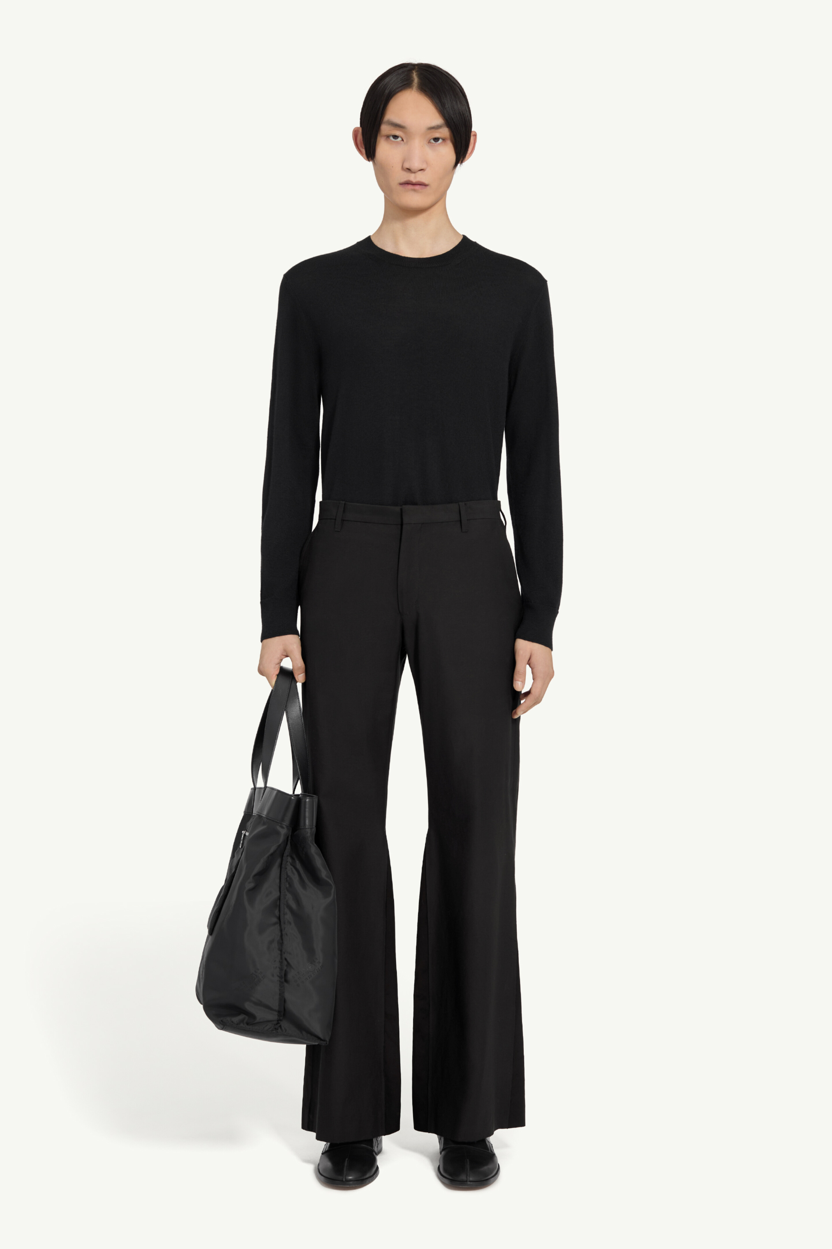 Pantalon évasé en coton-viscose pour homme | MM6