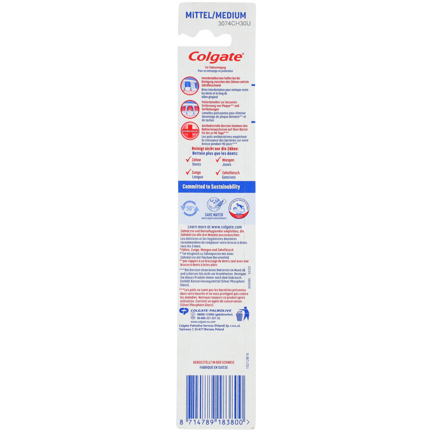 Colgate 360° Whole Mouth Clean Mittel Zahnbürste