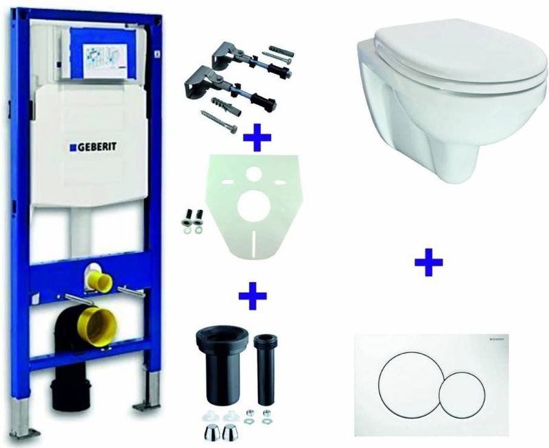 Geberit - UP 320 - Toiletset - Wit - Inclusief Menir Softclose Zitting